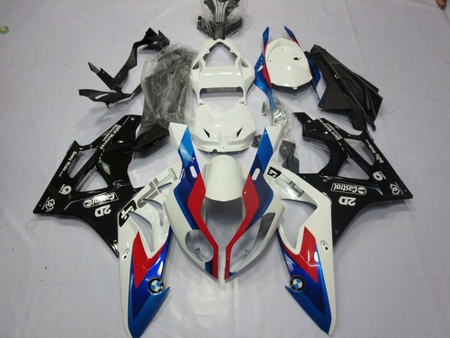 Alien Blue and White 2009-2014 BMW S1000RR Motorcycle Fairing