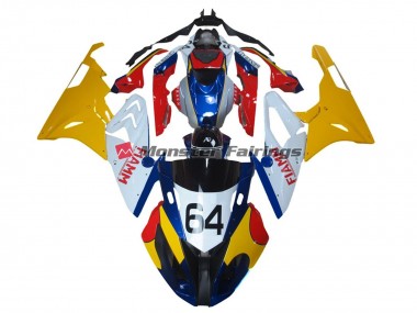 Alien Blue and White 2009-2014 BMW S1000RR Motorcycle Fairing