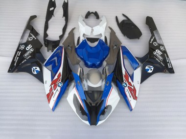 Alien Blue and White 2009-2014 BMW S1000RR Motorcycle Fairing