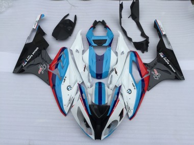 Alien Blue and White 2009-2014 BMW S1000RR Motorcycle Fairing