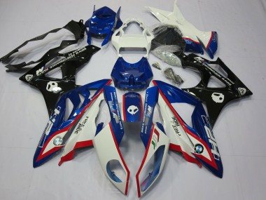 Alien Blue and White 2009-2014 BMW S1000RR Motorcycle Fairing