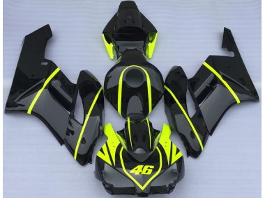 All Black and High Viz 46 2004-2005 Honda CBR1000RR Motorcycle Fairing