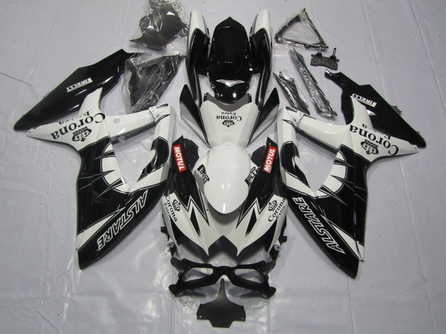 Black Corona 2008-2010 Suzuki GSXR 600-750 Motorcycle Fairing