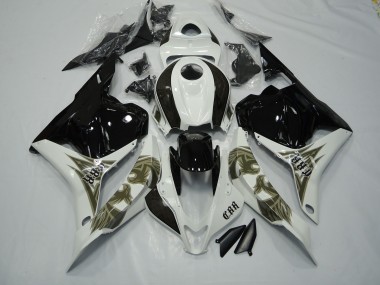 Black Gold and White 2009-2012 Honda CBR600RR Motorcycle Fairing