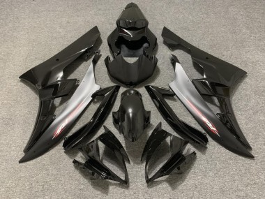 Black Matte Red Pin 2006-2007 Yamaha R6 Motorcycle Fairing