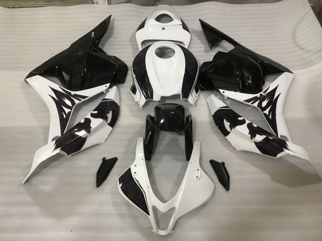 Black / White Custom 2009-2012 Honda CBR600RR Motorcycle Fairing