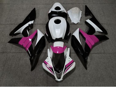 Black White and Pink 2007-2008 Honda CBR600RR Motorcycle Fairing