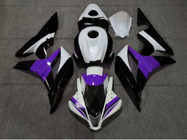 Black White and Purple 2007-2008 Honda CBR600RR Motorcycle Fairing