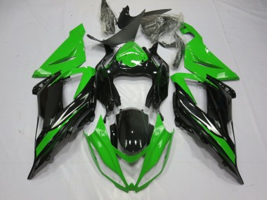 Black and Green 2013-2018 Kawasaki ZX6R Motorcycle Fairing