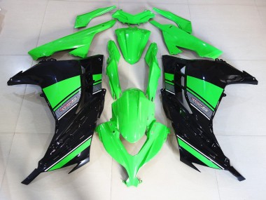 Black and Green Gloss 2013-2018 Kawasaki Ninja 300 Motorcycle Fairing