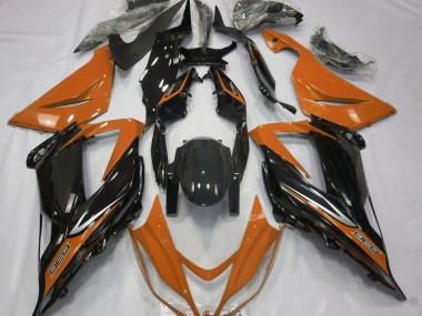 Black and Orange 2013-2018 Kawasaki ZX6R Motorcycle Fairing