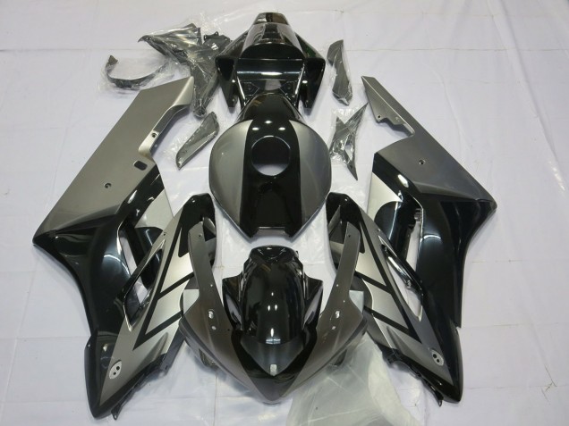 Black and Silver 2004-2005 Honda CBR1000RR Motorcycle Fairing