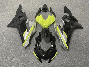 Black with Floro Yellow 2017-2021 Yamaha R6 Motorcycle Fairing