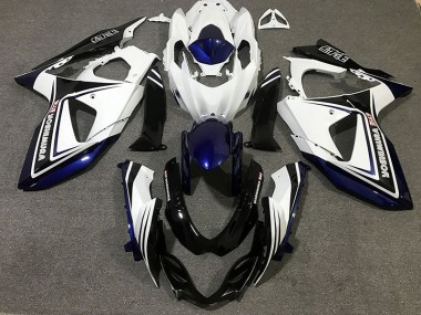 Blue Black and White 2009-2016 Suzuki GSXR 1000 Motorcycle Fairing