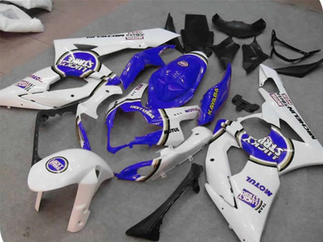 Blue Lucky Strike 2005-2006 Suzuki GSXR 1000 Motorcycle Fairing