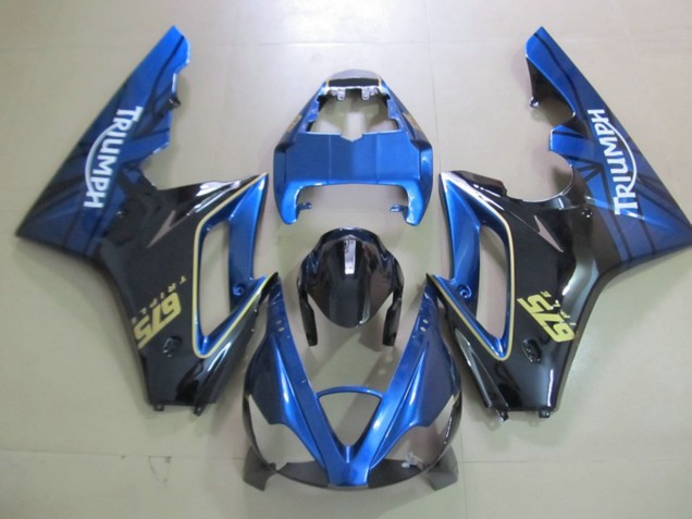 Blue and Black 2006-2008 Triumph Daytona 675 Motorcycle Fairing