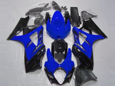 Blue and Black 2007-2008 Suzuki GSXR 1000 Motorcycle Fairing