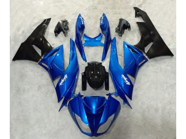 Blue and Black Ninja 2009-2012 Kawasaki ZX6R Motorcycle Fairing