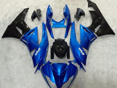 Blue and Black Ninja 2009-2012 Kawasaki ZX6R Motorcycle Fairing