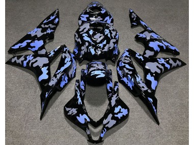 Blue and Grey Camouflage 2007-2008 Honda CBR600RR Motorcycle Fairing