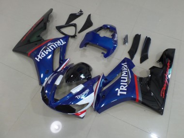 Blue and White 2009-2012 Triumph Daytona 675 Motorcycle Fairing