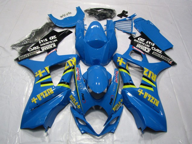 Bright Blue Rizla 2007-2008 Suzuki GSXR 1000 Motorcycle Fairing