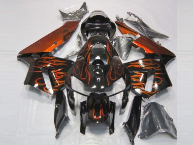 Burnt Orange Flame 2005-2006 Honda CBR600RR Motorcycle Fairing