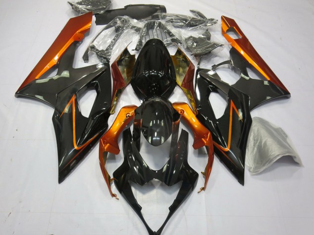 Burnt Orange and Black 2005-2006 Suzuki GSXR 1000 Motorcycle Fairing