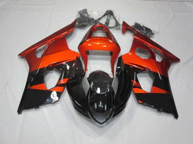 Burnt orange and Black 2003-2004 Suzuki GSXR 1000 Motorcycle Fairing