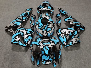 Camo & LIGHT BLUE 2005-2006 Honda CBR600RR Motorcycle Fairing