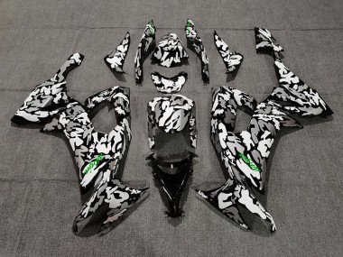 Camo and Green Logo 2008-2010 Kawasaki ZX10R Motorcycle Fairing