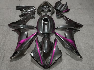 Carbon Fiber Style w Pink 2004-2006 Yamaha R1 Motorcycle Fairing