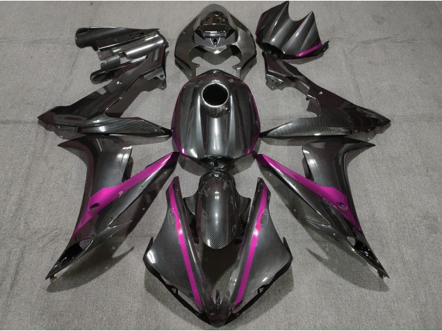 Carbon Fiber Style w Pink 2004-2006 Yamaha R1 Motorcycle Fairing