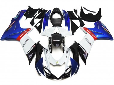 Custom Logos with Blue and Red 2011-2024 Suzuki GSXR 600-750 Motorcycle Fairing