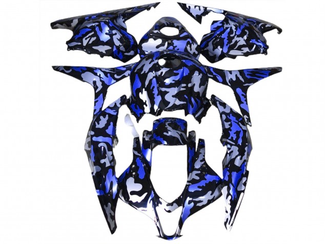 Dark Blue Snow Camo 2009-2012 Honda CBR600RR Motorcycle Fairing