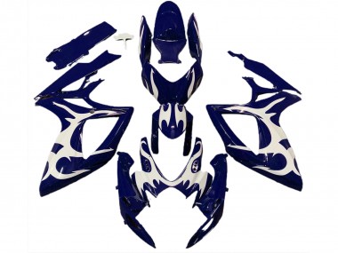 Dark Blue & White Design 2006-2007 Suzuki GSXR 600-750 Motorcycle Fairing