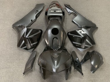 Dark Silver and Black 2005-2006 Honda CBR600RR Motorcycle Fairing