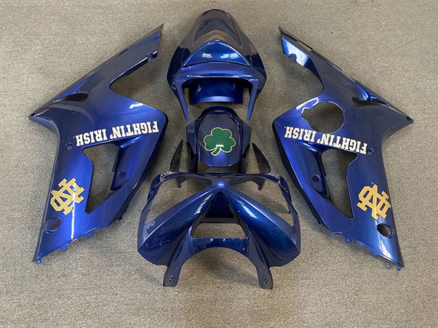 Deep Blue 2003-2004 Kawasaki ZX6R Motorcycle Fairing