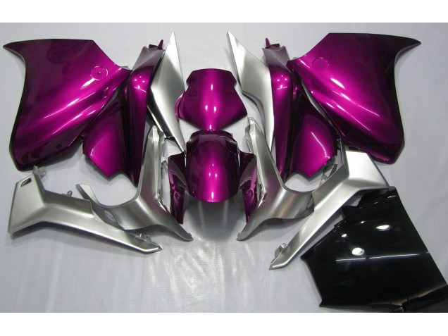 Deep Pink and Silver 2010-2013 Honda VFR1200 Motorcycle Fairing