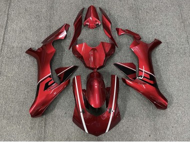 Deep Red & Black and White Accents 2015-2019 Yamaha R1 Motorcycle Fairing