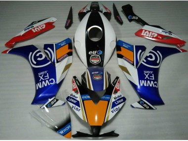 Elf Blue and Orange 2012-2016 Honda CBR1000RR Motorcycle Fairing