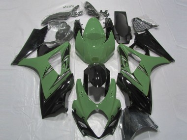 Forest Green and Black 2007-2008 Suzuki GSXR 1000 Motorcycle Fairing