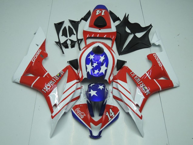 Geico 14 2007-2008 Honda CBR600RR Motorcycle Fairing