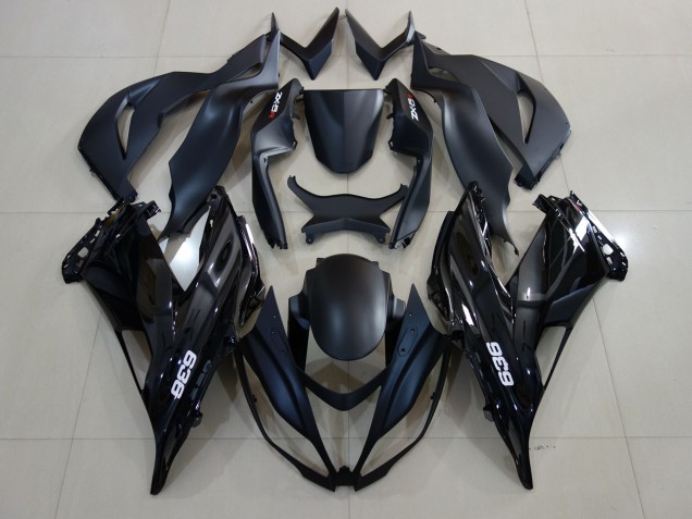 Gloss Black 636 Logo 2007-2008 Kawasaki ZX6R Motorcycle Fairing