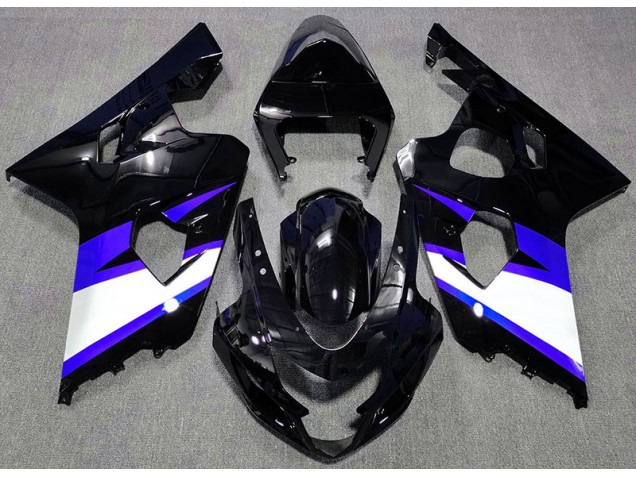 Gloss Black & Blue 2004-2005 Suzuki GSXR 600-750 Motorcycle Fairing