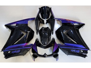 Gloss Black & Blue 2008-2012 Kawasaki Ninja 250 Motorcycle Fairing