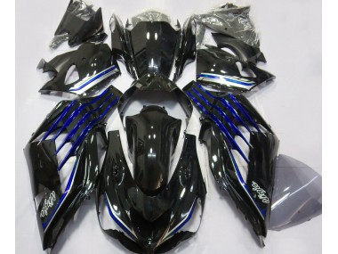 Gloss Black & Blue 2012-2021 Kawasaki ZX14R Motorcycle Fairing