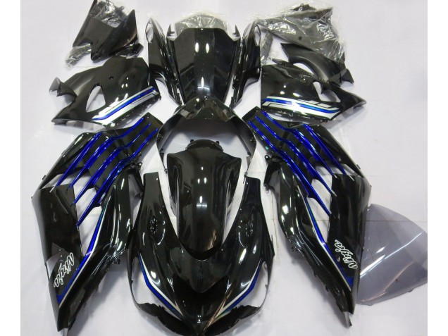 Gloss Black & Blue 2012-2021 Kawasaki ZX14R Motorcycle Fairing