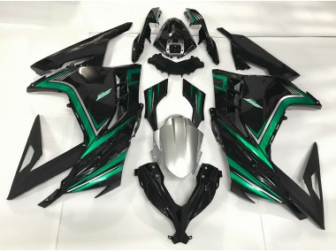 Gloss Black & Emerald Green 2013-2018 Kawasaki Ninja 300 Motorcycle Fairing