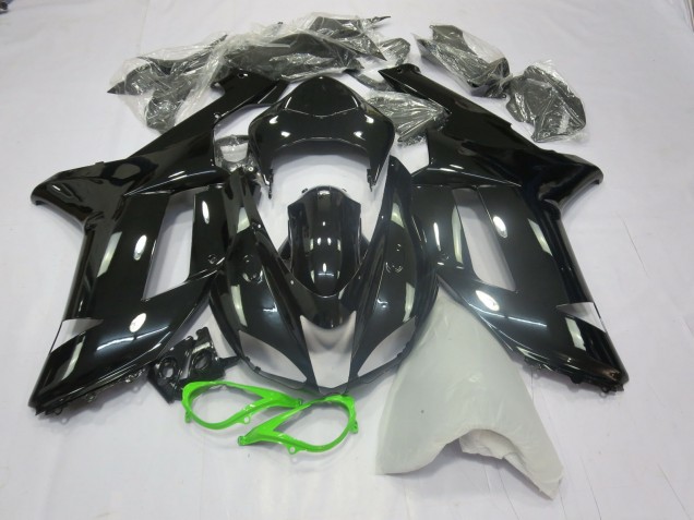 Gloss Black Green 2007-2008 Kawasaki ZX6R Motorcycle Fairing